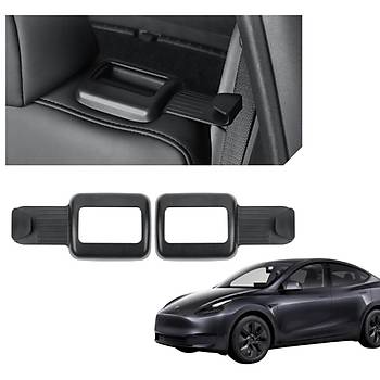 Tesla Model Y  Arka Koltuk Emniyet Kemeri Tutucusu Asks 2 Adet Set, Siyah Renk