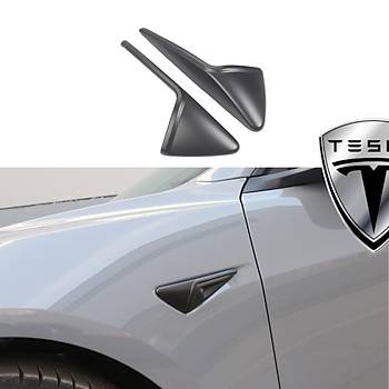 Tesla Model Y Yan Kamera ereve Kapa Mat Siyah Kaplama, HW3.0, 2 Adet Set Olarak,