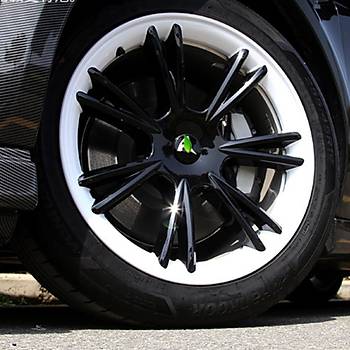 Tesla Model Y EDGE Jant Kapa Seti 19 n, Siyah Beyaz Renk Seenei le