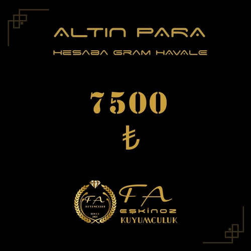 7500 TL Altn Para