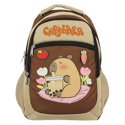 CapyBara �lkokul S�rt �antas� Kahverengi