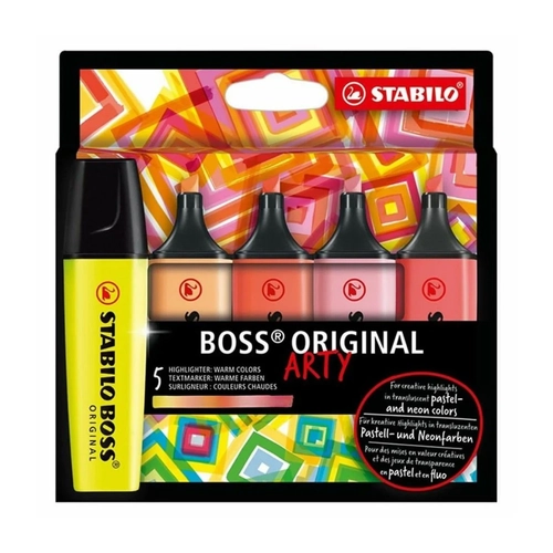 Stabilo Boss 5'Li Fosforlu Kalem Seti Scak Renkler