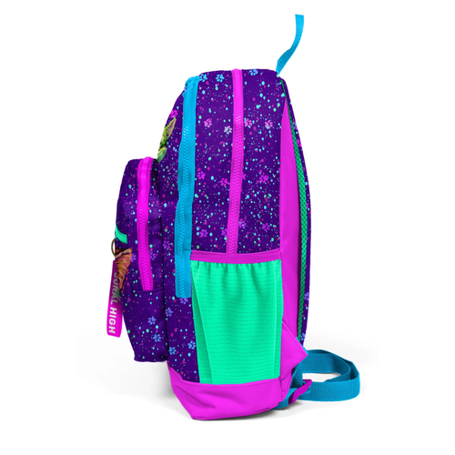 Coral High Kids Mor Pembe Kedi Desenli D�rt B�lmeli Okul S�rt �antas�
