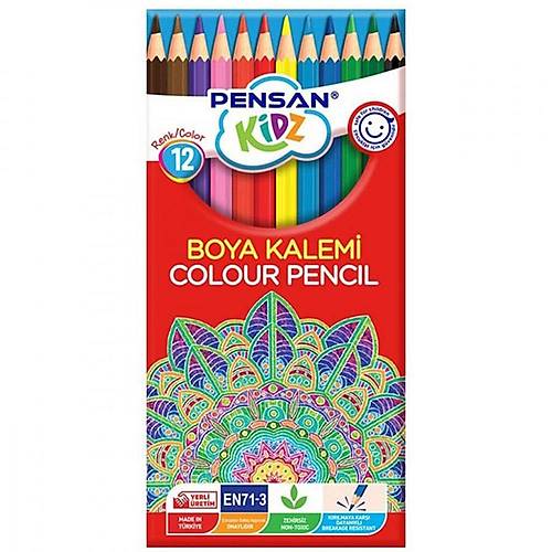 Pensan Kidz 12'li Kuru Boya Kalemi Uzun Boy