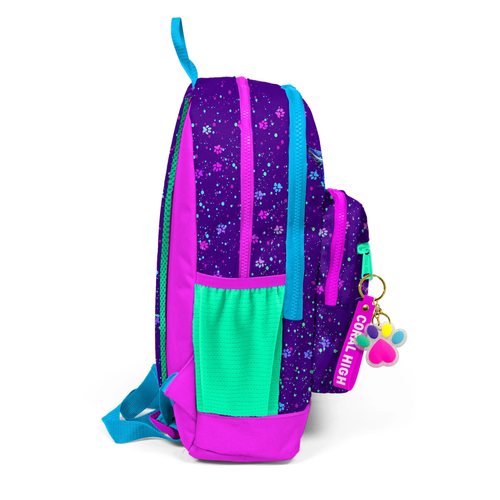Coral High Kids Mor Pembe Kedi Desenli D�rt B�lmeli Okul S�rt �antas�