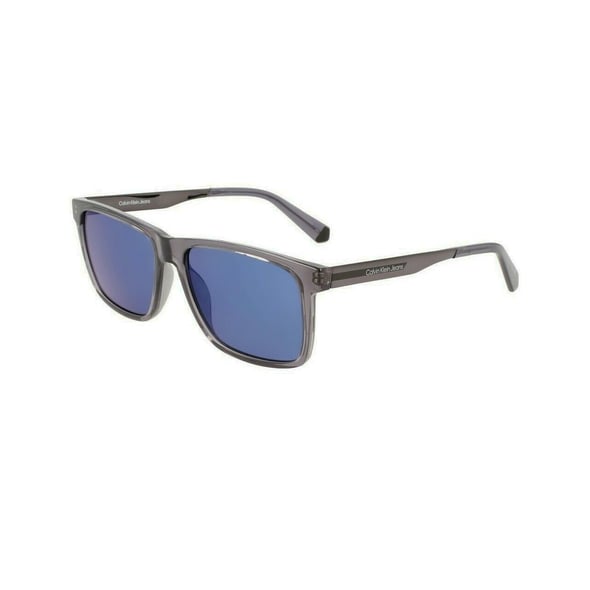 Calvin Klein Jeans CKJ 21624S 050 57/16  Erkek Aynalı Dikdörtgen Şeffaf Gri Kemik Güneş Gözlüğü