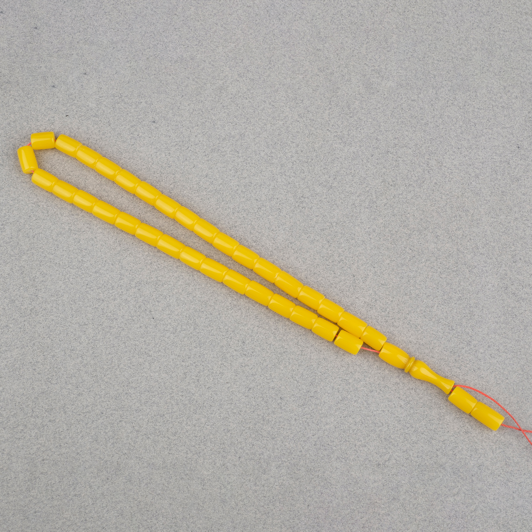 Uçak Camı Kesme Kesim 7x10mm Tesbih Püskülsüz Açık Sarı
