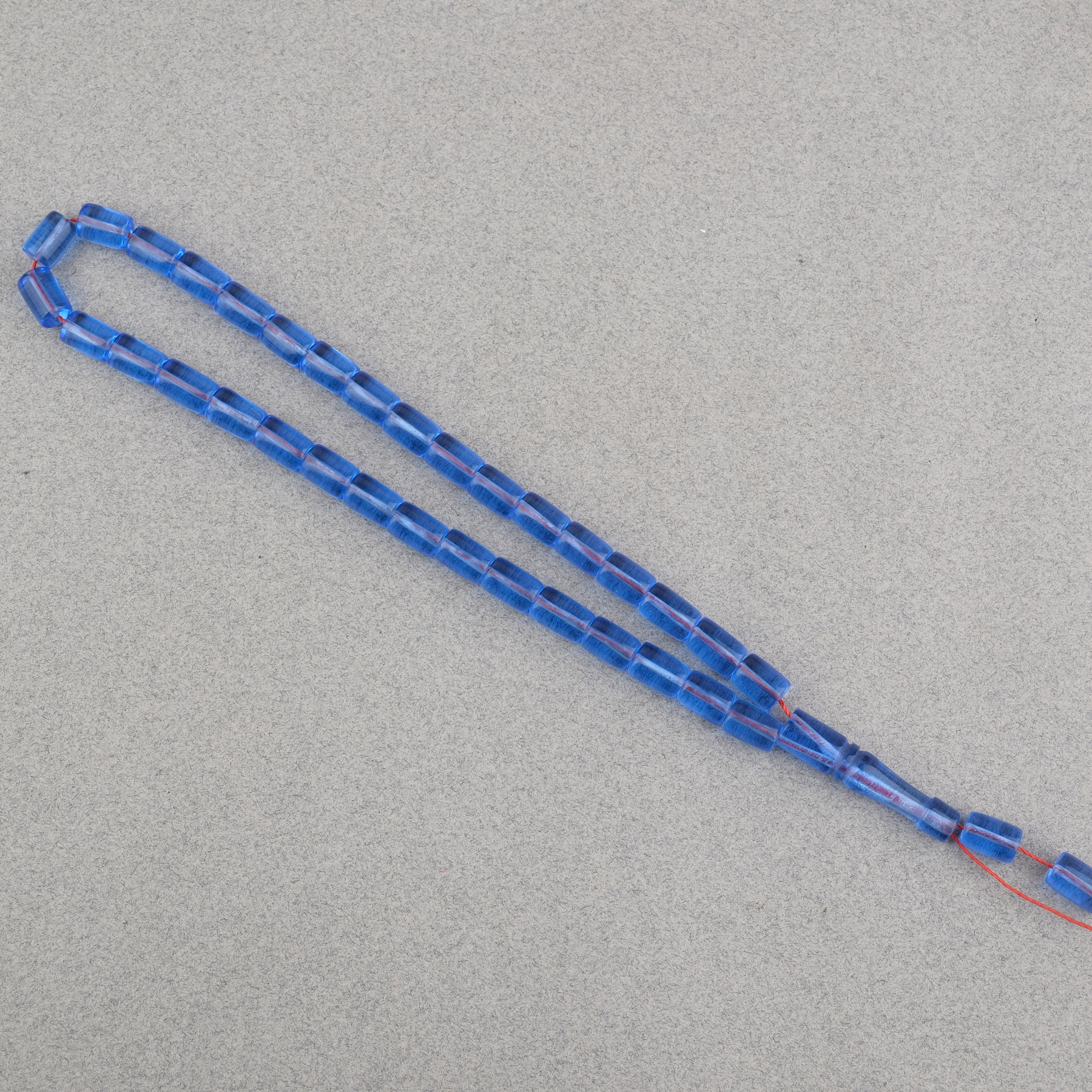 Uçak Camı Kesme Kesim 7x10mm Tesbih Püskülsüz Şeffaf Mavi