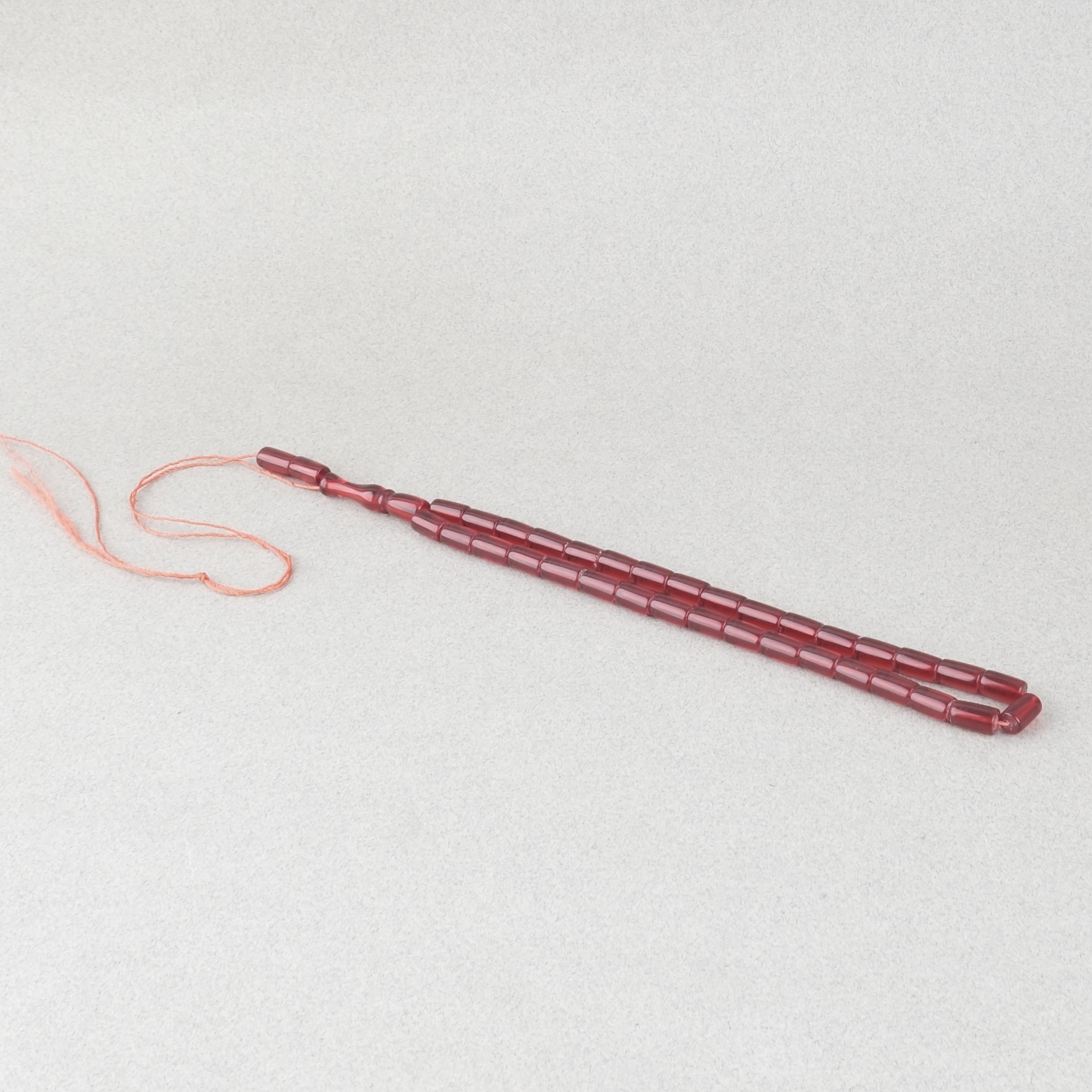 Uçak Camı Kesme Kesim 6x10mm Tesbih Püskülsüz Koyu Kırmızı