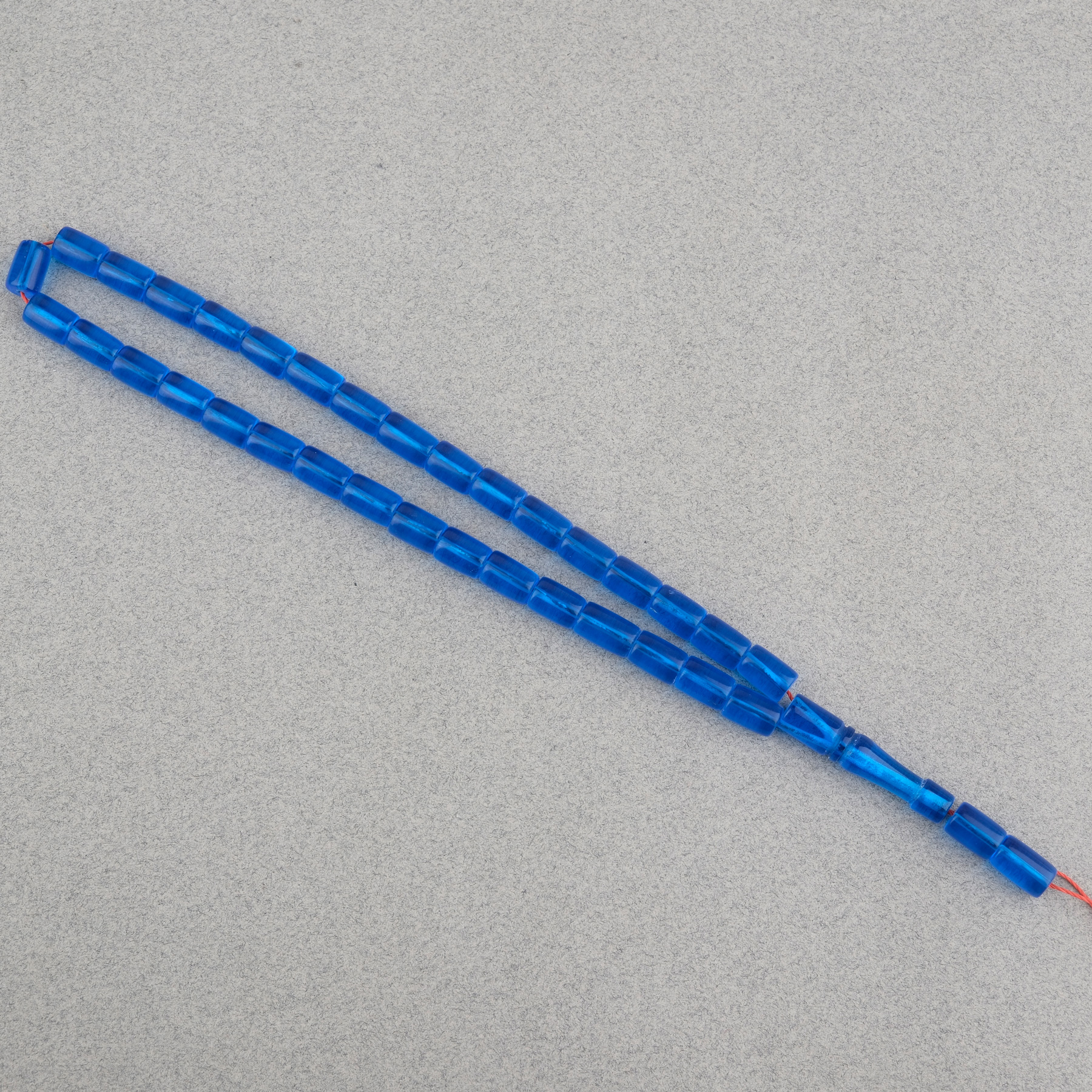 Uçak Camı Kesme Kesim 7x10mm Tesbih Püskülsüz Mavi