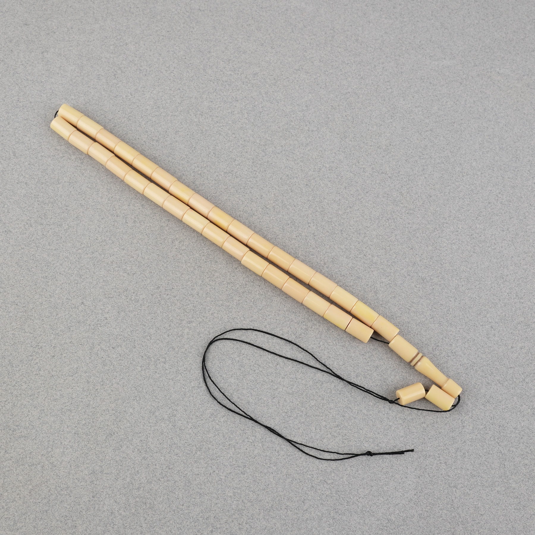 Sıkma Kehribar Kesme Kesim 7x11mm Tesbih - Sarı