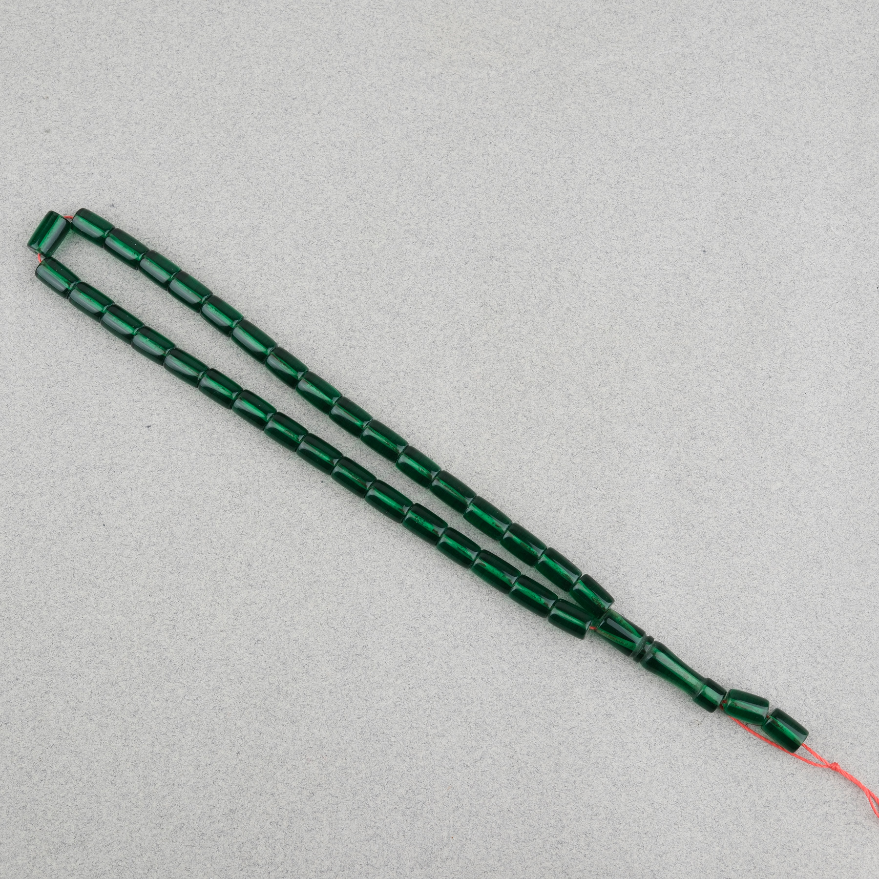 Uçak Camı Kesme Kesim 7x10mm Tesbih Püskülsüz Şeffaf Yeşil