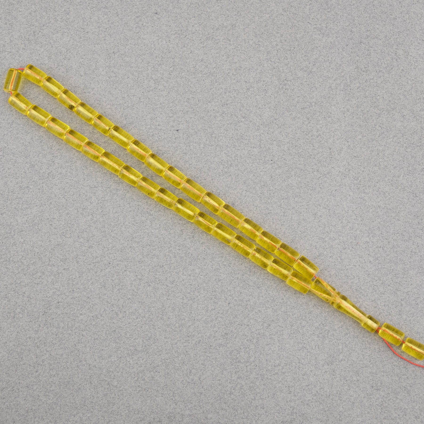 Uçak Camı Kesme Kesim 7x10mm Tesbih Püskülsüz Şeffaf Sarı
