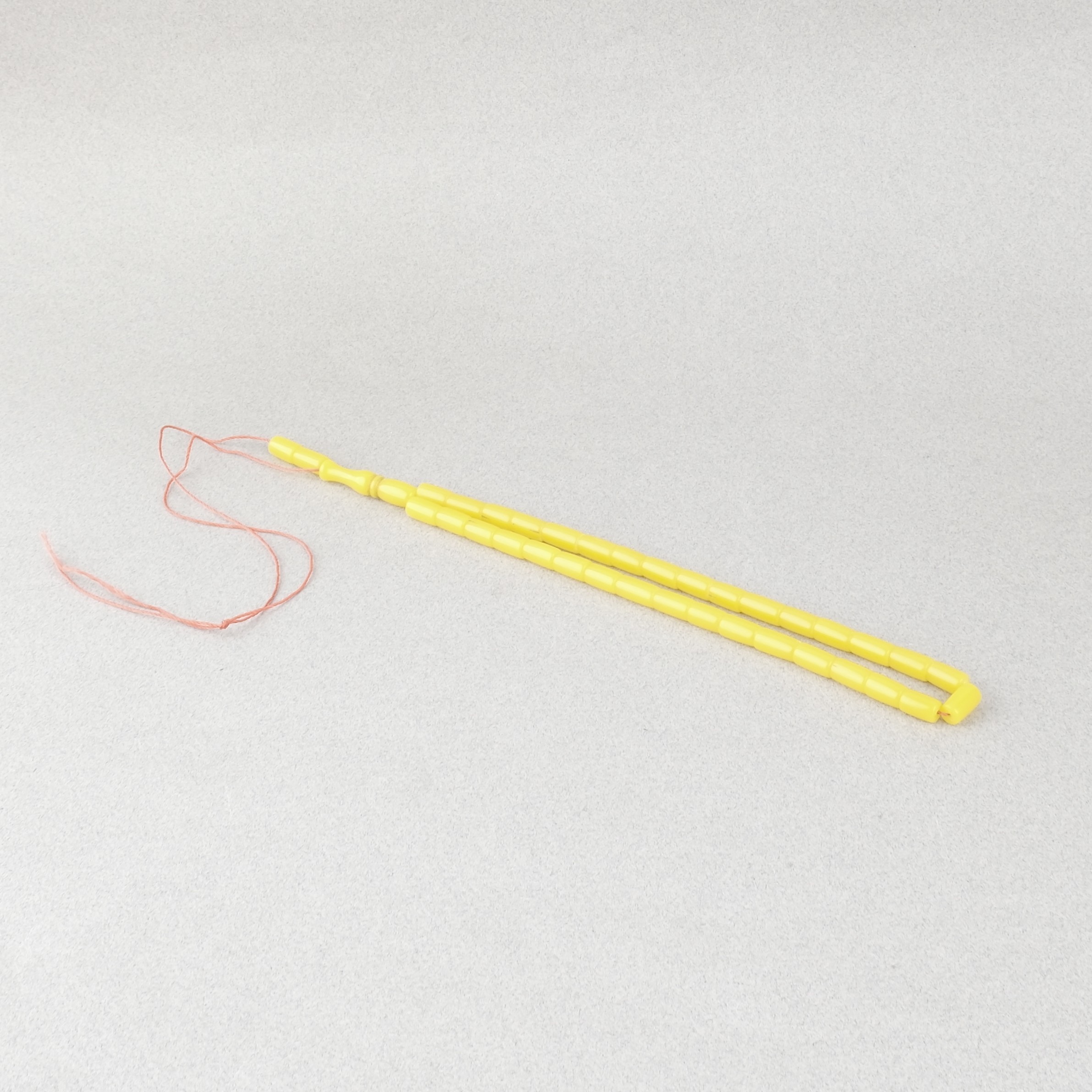 Uçak Camı Kesme Kesim 6x10mm Tesbih Püskülsüz Koyu Sarı