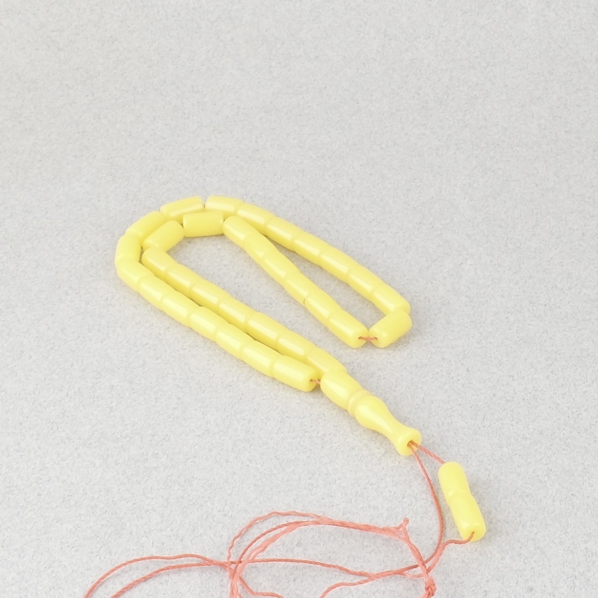 Uçak Camı Kesme Kesim 6x10mm Tesbih Püskülsüz Sarı