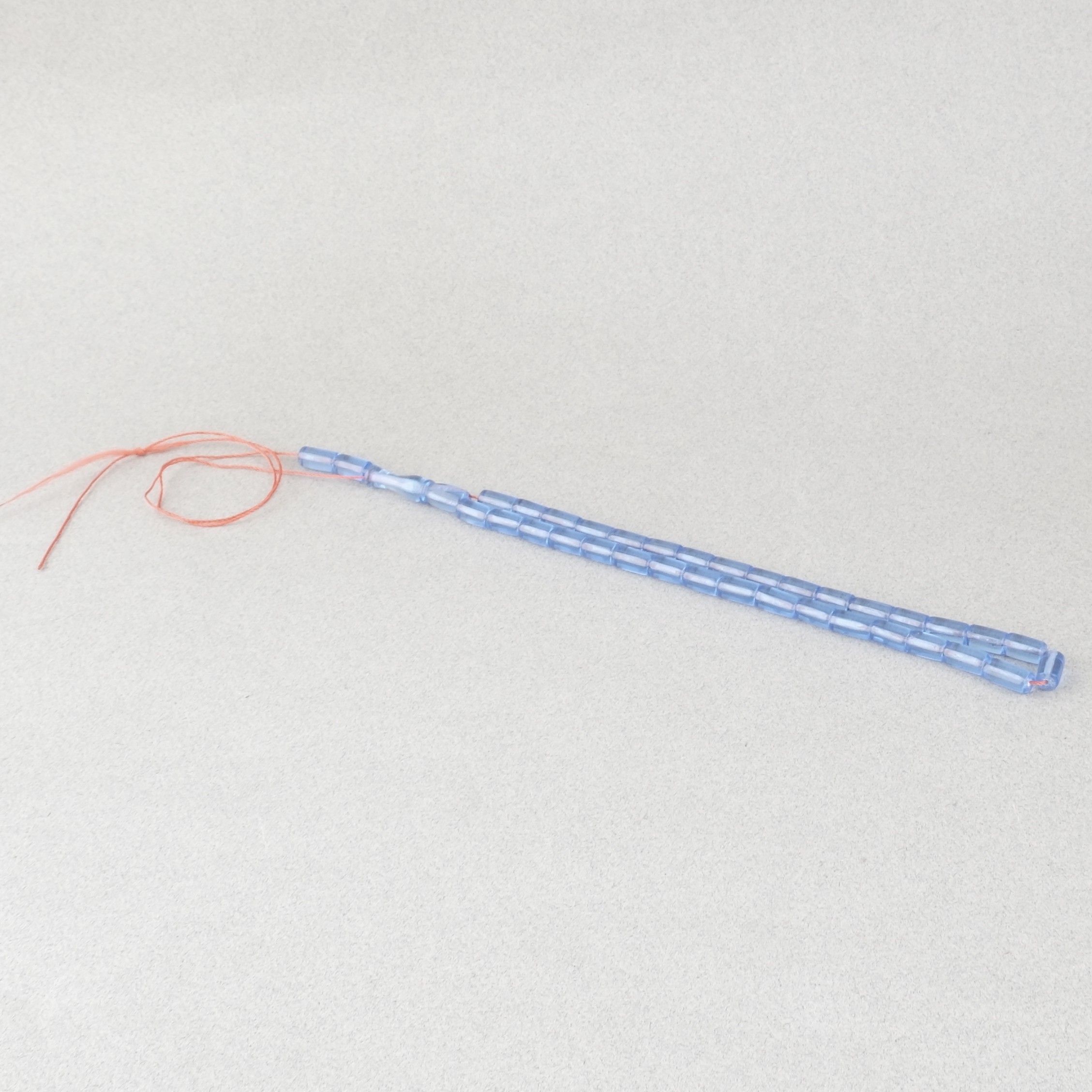 Uçak Camı Kesme Kesim 6x10mm Tesbih Püskülsüz Şeffaf Mavi