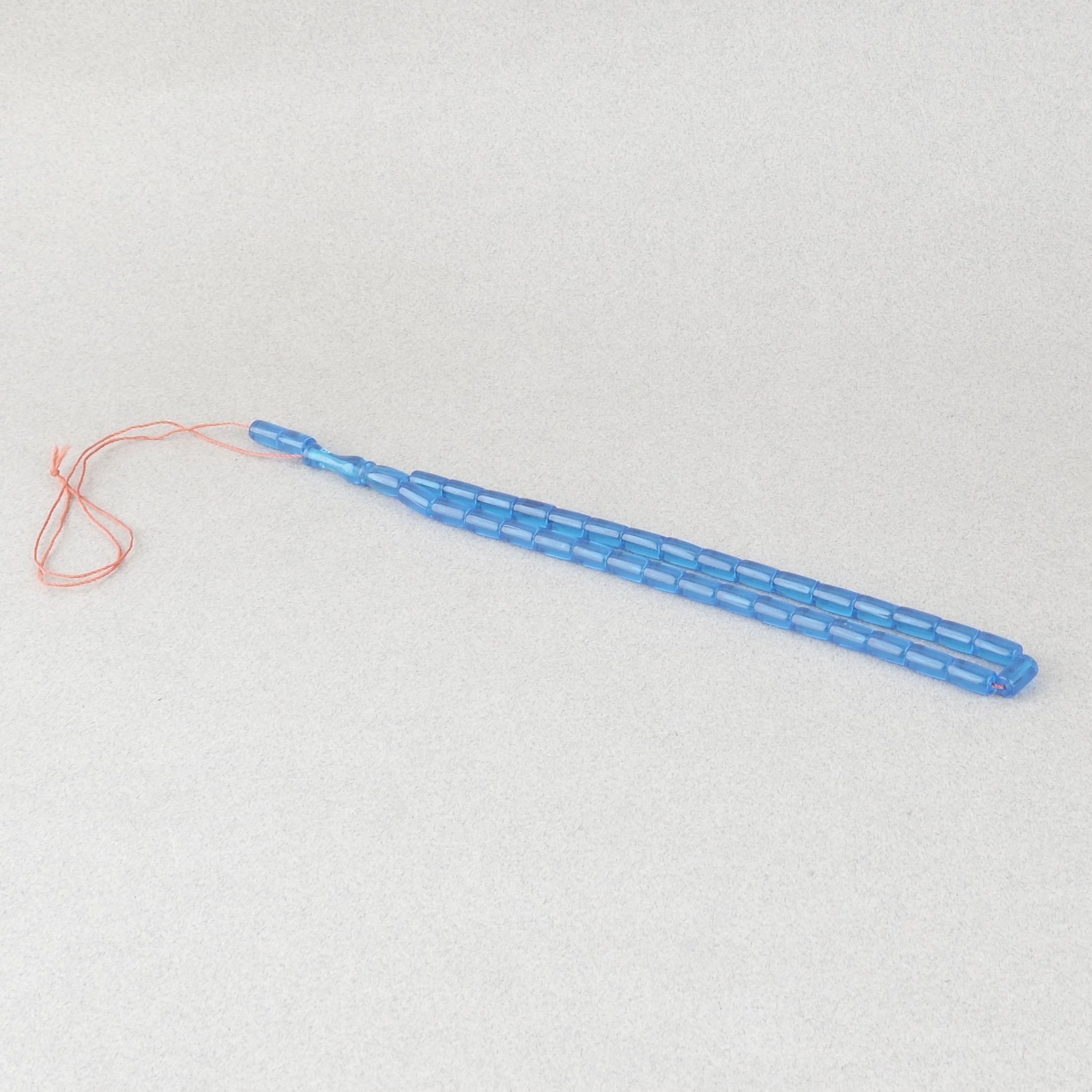 Uçak Camı Kesme Kesim 6x10mm Tesbih Püskülsüz Petrol Mavisi