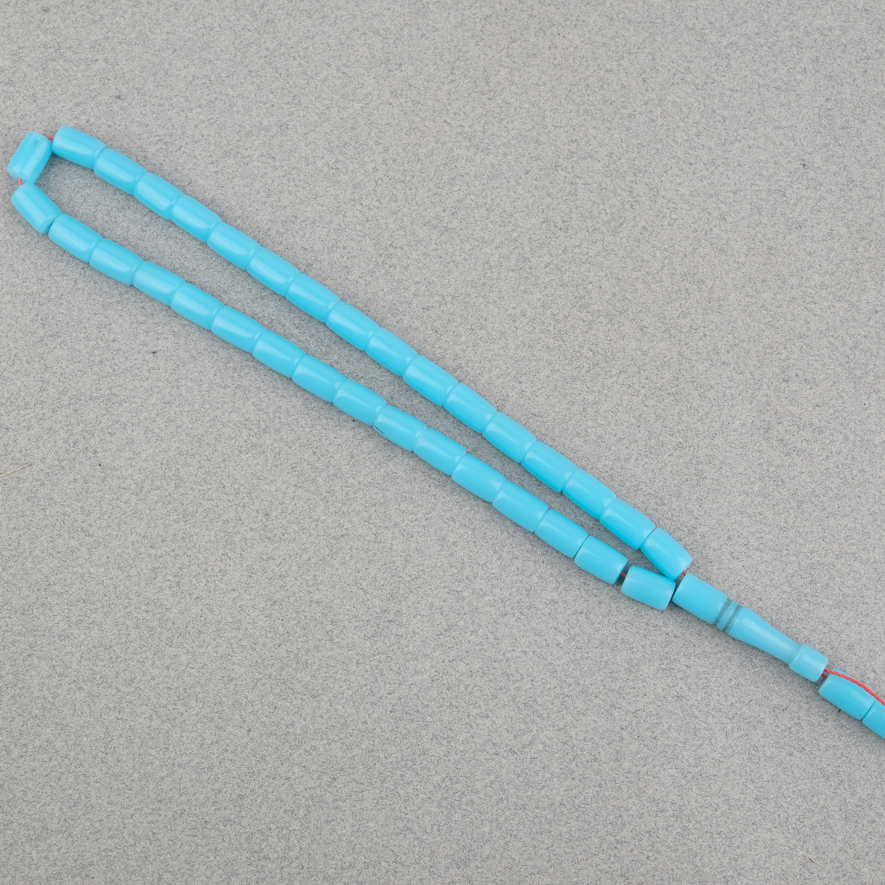 Uçak Camı Kesme Kesim 7x10mm Tesbih Püskülsüz Turkuaz