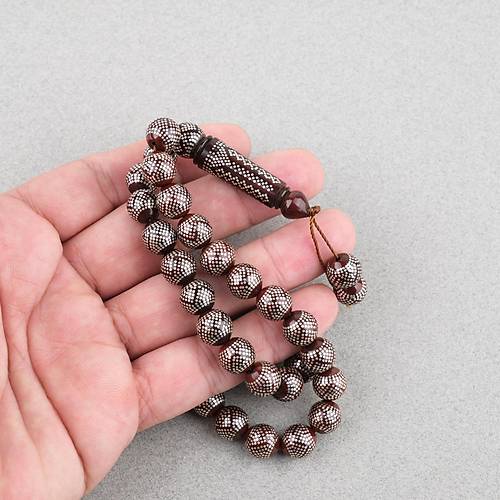 Erzurum Oltu Usta ��i G�m�� �ak�ml� K�re Kesim 10mm Tesbih