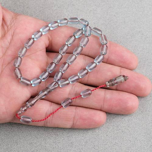 S�kma Kehribar Kaps�l Kesim Sistemli Bilek Boy 5x8mm Tesbih Su Ye�ili