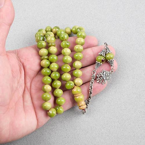 Skma Kehribar Alpaka Pskl Arabi 45lik Ulu Kre Kesim 9x10mm Tesbih