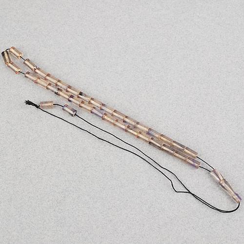 S�kma Kehribar Bilek Boy Kesme Kesim 5x9mm Tesbih -�effaf Siyah