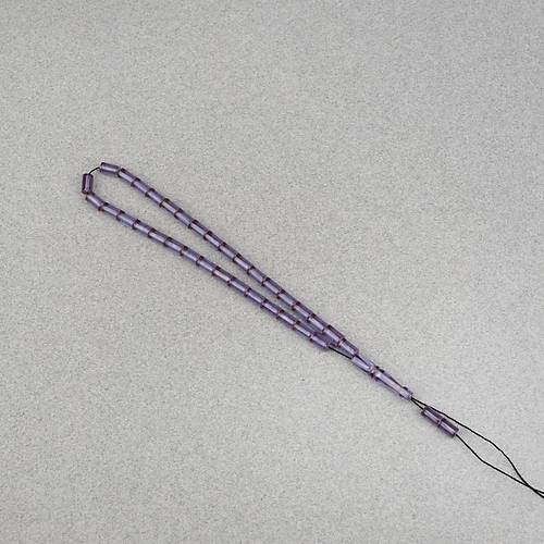 Ate� Kehribar Kesme Kesim 4x7mm Tesbih- G�k Mavisi