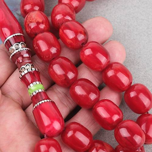 Skma Kehribar zel Gm Nak mame Kapsl Kesim 15x17,5mm Tesbih