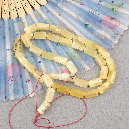 Rus Kaya Damla Kehribar Kesme Kesim 8.5x16mm Tesbih