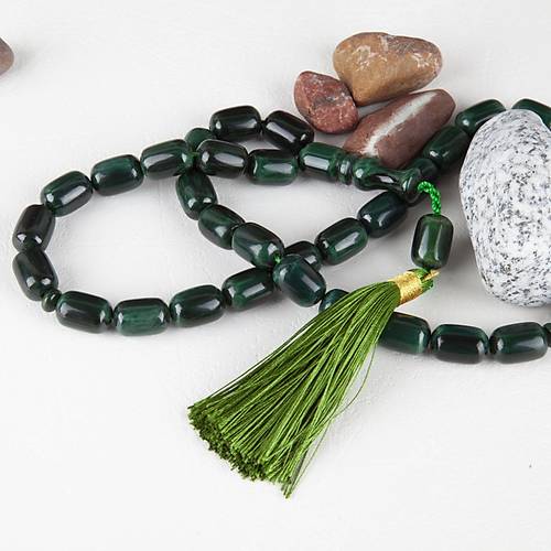 Kaps�l Kesim Osmanl� P�sk�l S�kma Kehribar 10.5x15.5mm Tesbih