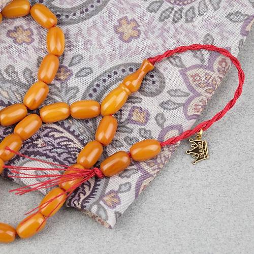 Omari S�kma Kehribar Kaps�l Kesim Oturtma �mameli Sistemli 7x11mm Tesbih