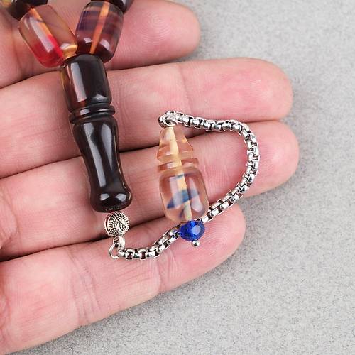 S�kma Kehribar P�sk�ll� Efe Boy Kaps�l Kesim 10x13mm Tesbih -Alacal�