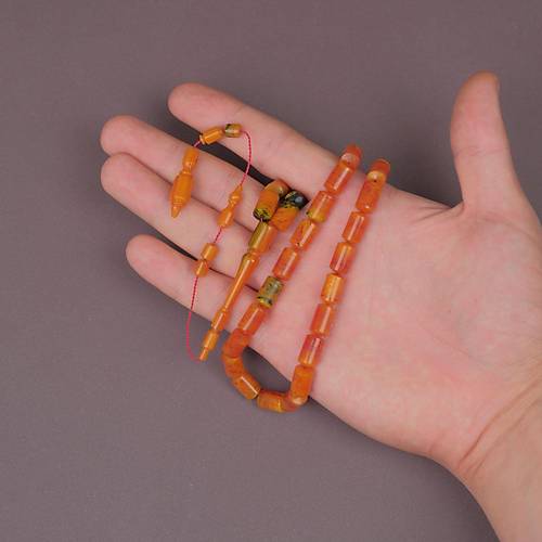 �brahim Atasever Usta ��i �mzal� Kanada Katalin U�lu Kesme Kesim 8x12.5mm Tesbih