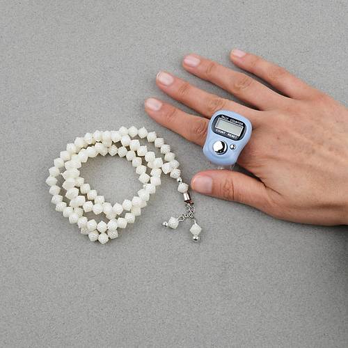 Hediyelik  Zikirmatik Ve Tesbih Seti Kutulu - Gri Renk