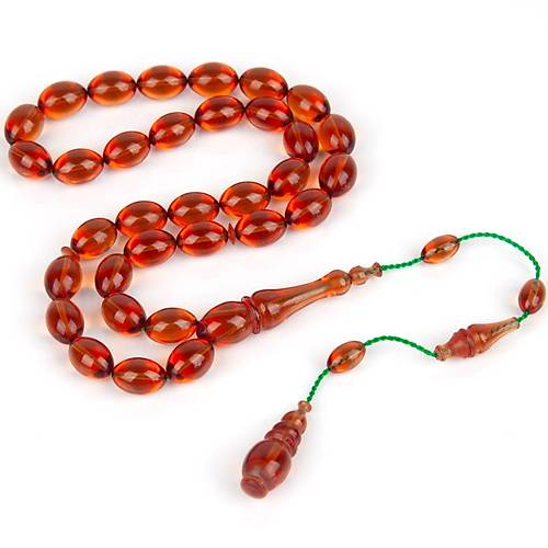 Skma Kehribar Beyzi Kesim 7x10mm Tesbih