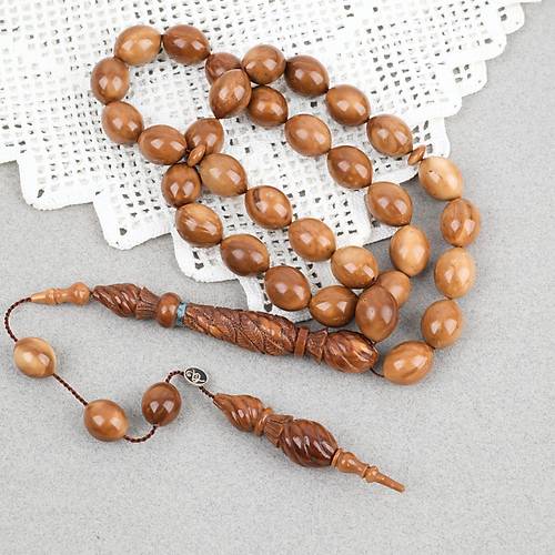 Kuka Usta ��i �mzal� �zel El ��i Oyma �mame ve Hitame Beyzi Kesim 12x16mm Tesbih