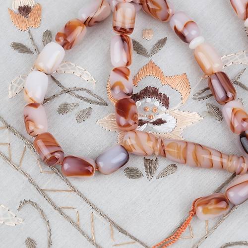 Arizona Katalin Kaps�l Kesim 8x12mm Tesbih (P�sk�ls�z) - Kahverengi