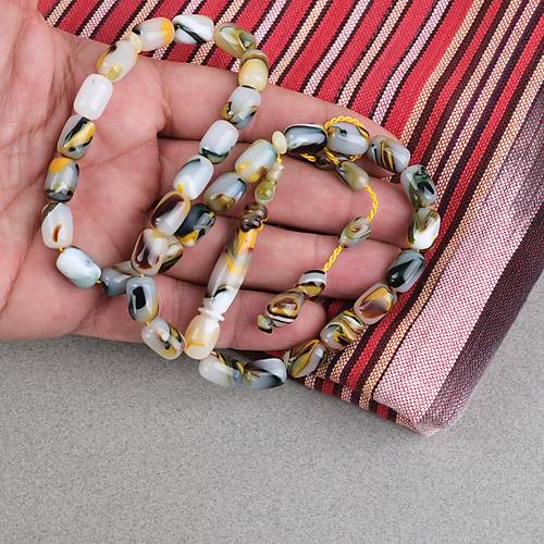 Arizona Katalin Sistemli Kaps�l Kesim 8x12mm Tesbih -Sar� Beyaz