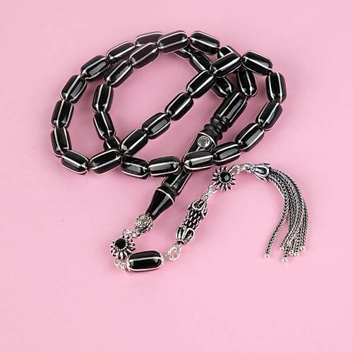Erzurum Oltu 925Ayar Gm Pskl Karpuz Dilim Kapsl Kesim 6x12mm Tesbih