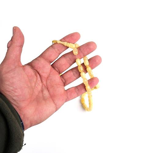 Osmanl Miskevi Habbe Kapsl Kesim 7.5x11.5mm Tesbih