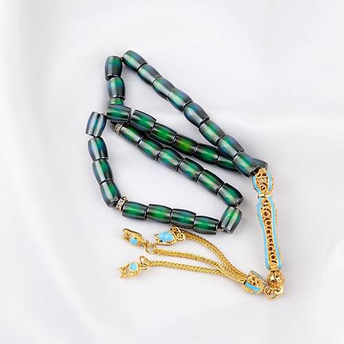 His Ta�� Tene Temasla Renk De�i�tirir F��� Kesim 7x9mm Tesbih