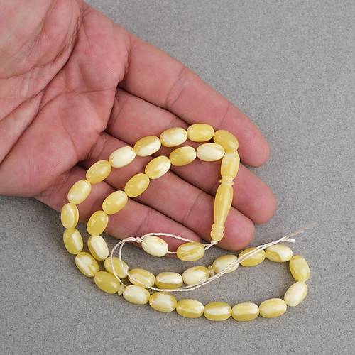 Beyrut Damla Yumurta Kesim 7x11mm Tesbih -P�ks�ls�z