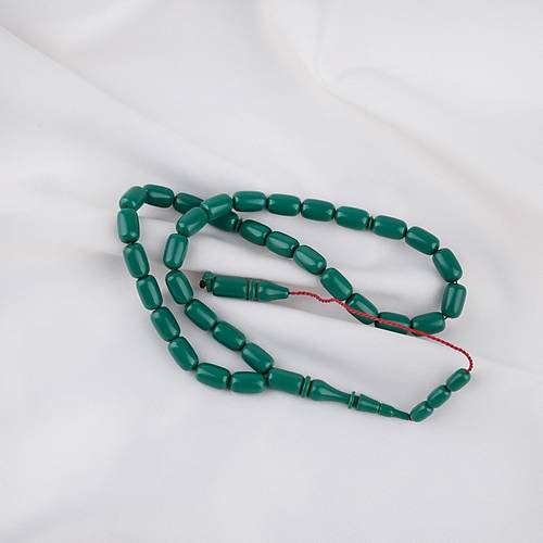 Katalin Eski Bowling Topu Obje Kaps�l Kesim 7x11mm Tebih - Koyu Ye�il