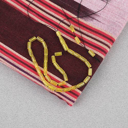 Ate� Kehribar Kesme Kesim 4x8mm Tesbih - �effaf Sar�