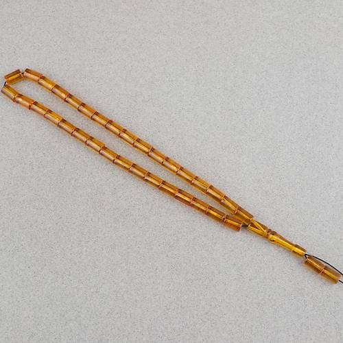 Ate� Kehribar Kesme Kesim 6x10mm Tesbih P�sk�ls�z