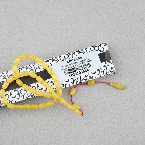 S�kma Kehribar Kaps�l Kesim Sistemli Bilek Boy 5x8mm Tesbih Sar�