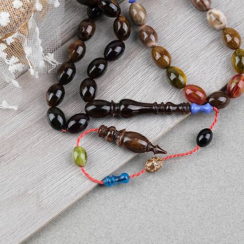 Katalin �ubuk Usta ��i �mzal� Yumurta Kesim 9x13mm Tesbih