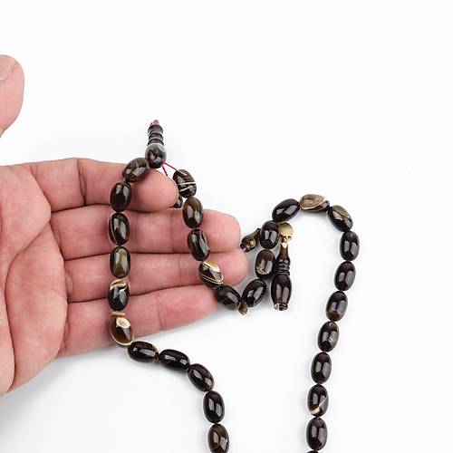 Kadim Katalin Eski Kalemlik Obje Usta i mzal  Beyzi Kesim 8x13mm Tesbih -ekoslovak