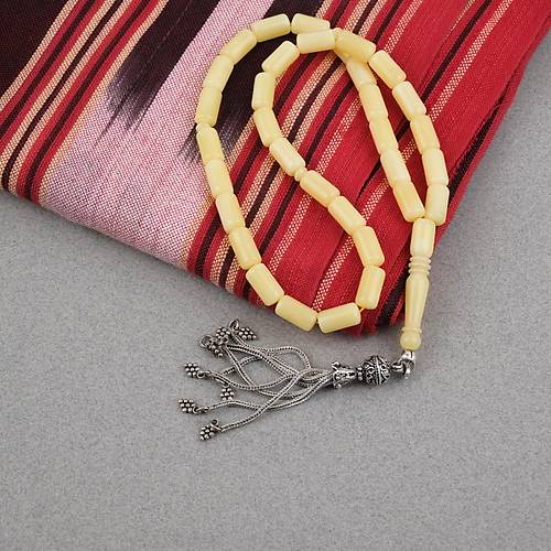 Rus Kaya Damla Kehribar 925ayar G�m�� P�sk�l Yumu�ak Kesme Kesim 7x13mm Tesbih