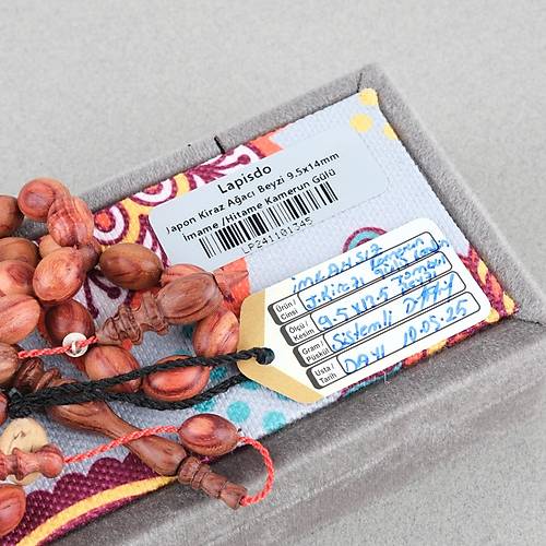 Japon Kiraz A�ac� Habbe Kamerun G�l� �mame Beyzi Kesim 9.5x14mm Tesbih